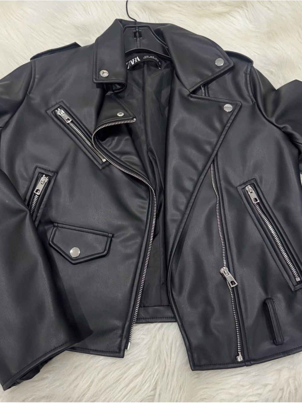 Zara black moto jacket